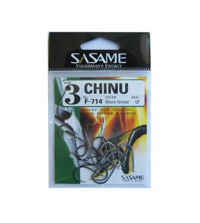 AMI SASAME F-714 CHINU BLACK BLACK NICKEL|Flatted Hooks