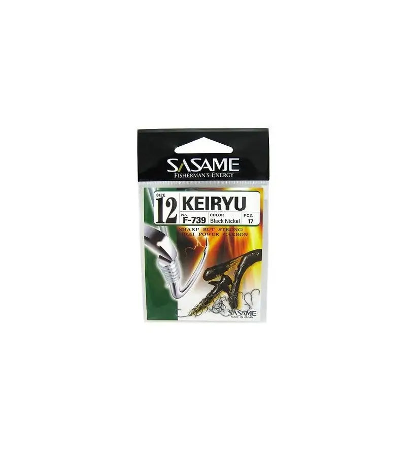 AMI SASAME F-739 KEIRYU BLACK NICKEL|Flatted Hooks