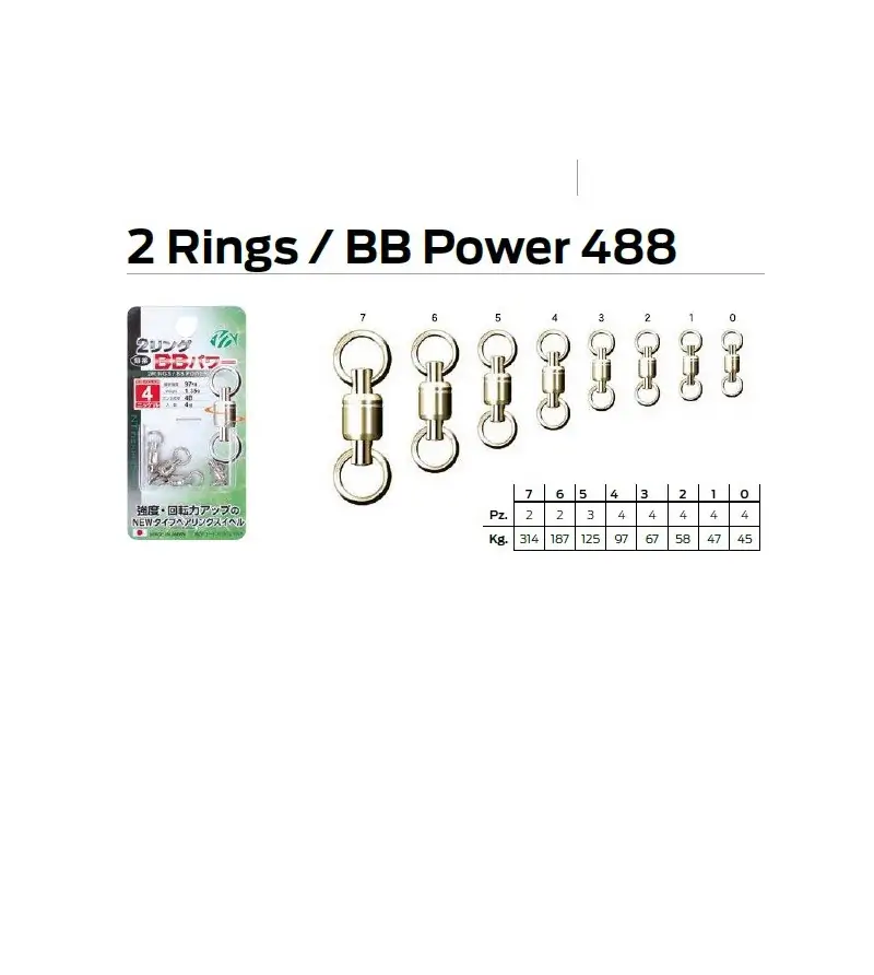 NT 2 RINGS BB POWER 488|Swivels