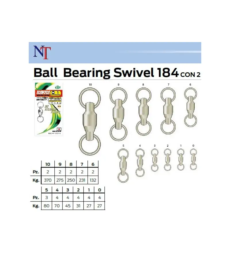 NT BALL BEARING SWIVELS 2 RINGS 184|Swivels