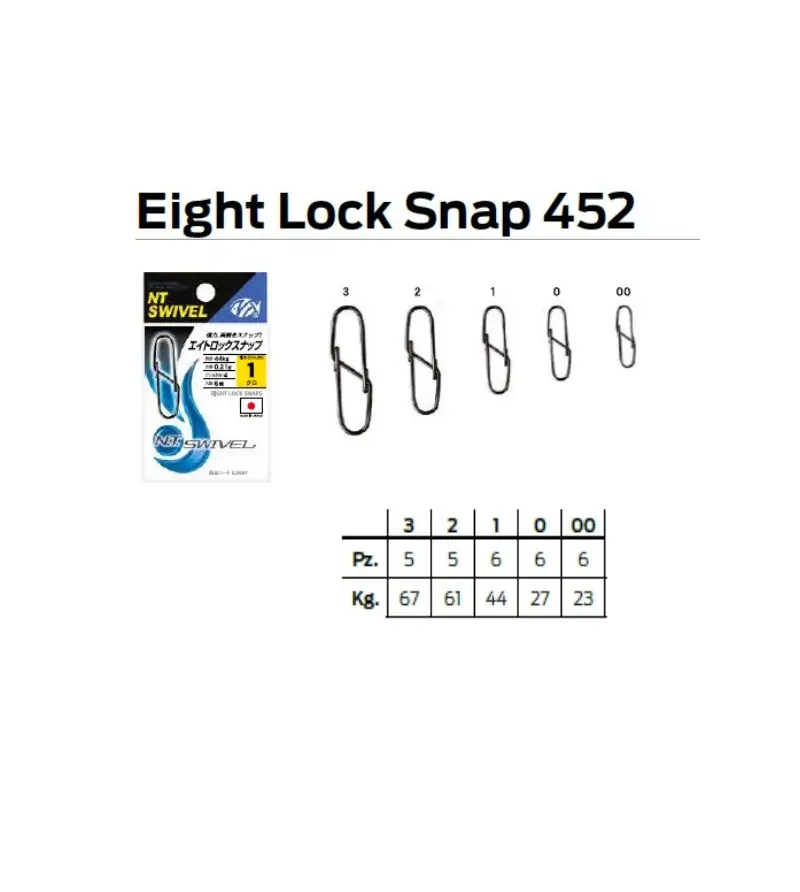 NT EIGHT LOCK SNAP 452|Moschettoni