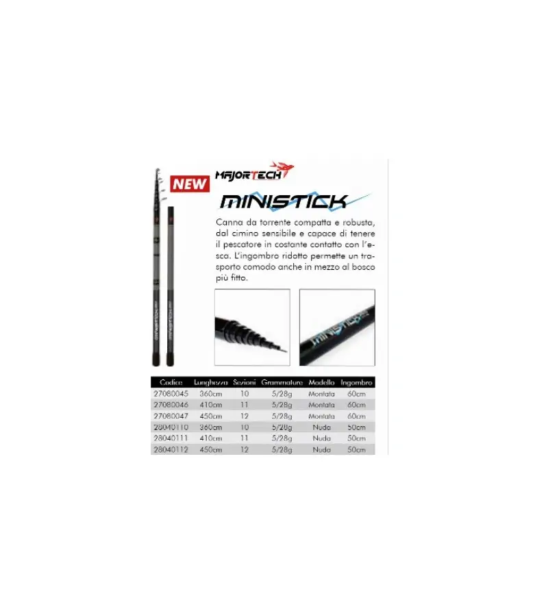 Majortech MINI STICK Fissa|Telescopic Rods