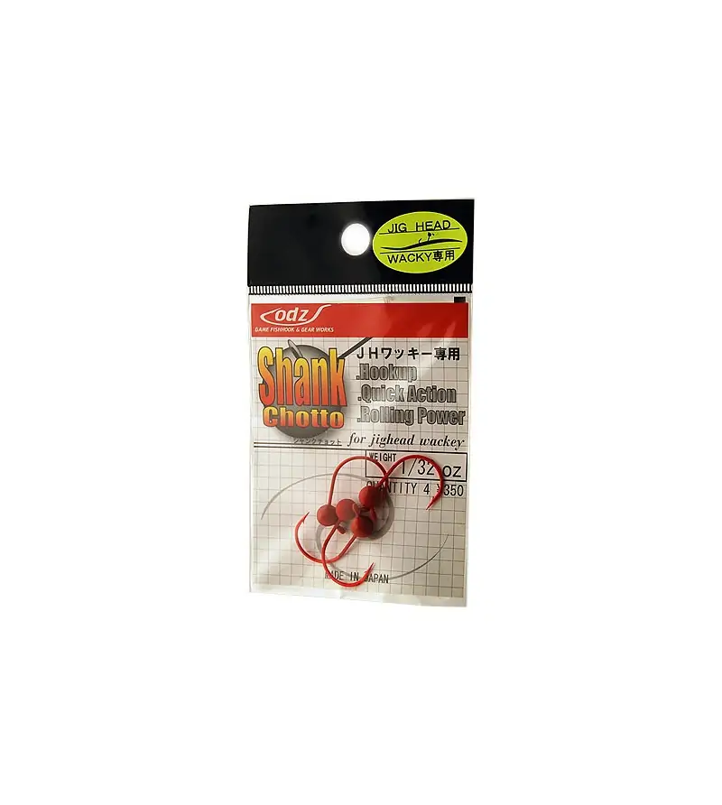 ODZ SHANK CHOTTO RED ZH-13|Jig Heads & Sinkers