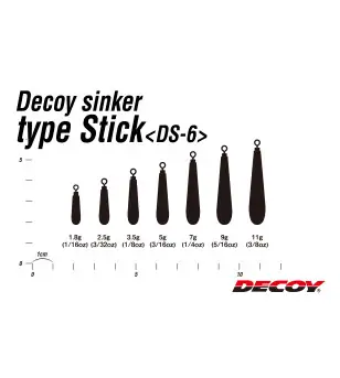 DECOY DS-6 SINKER TYPE STICK|Jig Heads & Sinkers