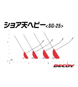 DECOY SG-25 SHORE HEAVY RED|Jig Heads & Sinkers