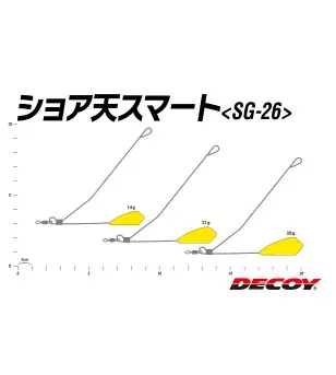 DECOY SG-26 SHORE SMART YELLOW|Jig Heads & Sinkers