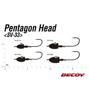 DECOY SV-33 PENTAGON HEAD|Jig Heads & Sinkers