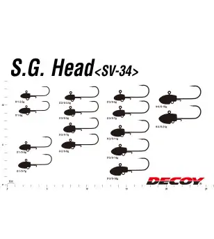 DECOY SV-34 S.G HEAD|Jig Heads & Sinkers