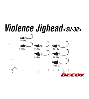 DECOY SV-38 VIOLENCE JIGHEAD|Jig Heads & Sinkers