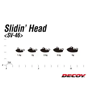 DECOY SV-46 SLIDIN' HEAD|Jig Heads & Sinkers