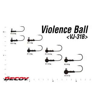 DECOY VJ-31B VIOLENCE JIGHEAD|Jig Heads & Sinkers