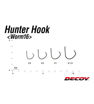 DECOY WORM 16 HUNTER HOOK|Ami per Esche Siliconiche