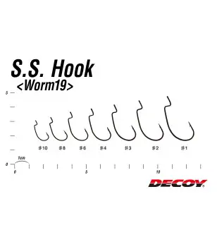 DECOY WORM 19 S.S. HOOK|Ami per Esche Siliconiche