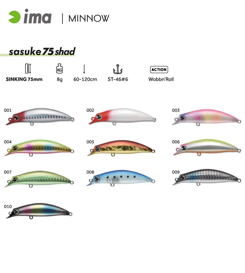 IMA SASUKE 75 SHAD|Salt Minnows Crankbait