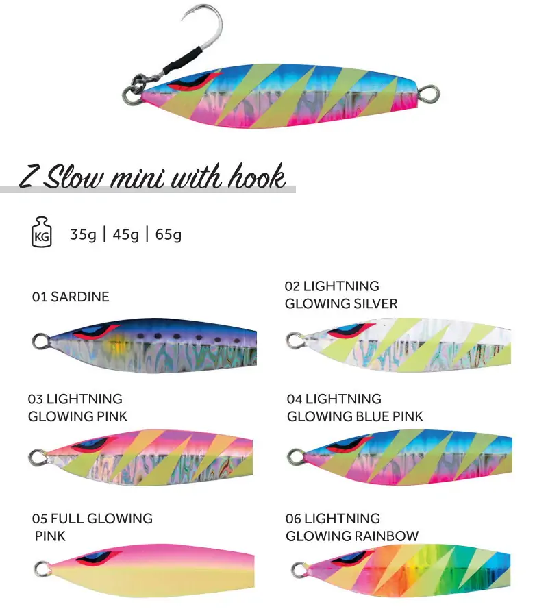 SEA FALCON Z SLOW MINI W/HOOK|Jigs & Metal Lures