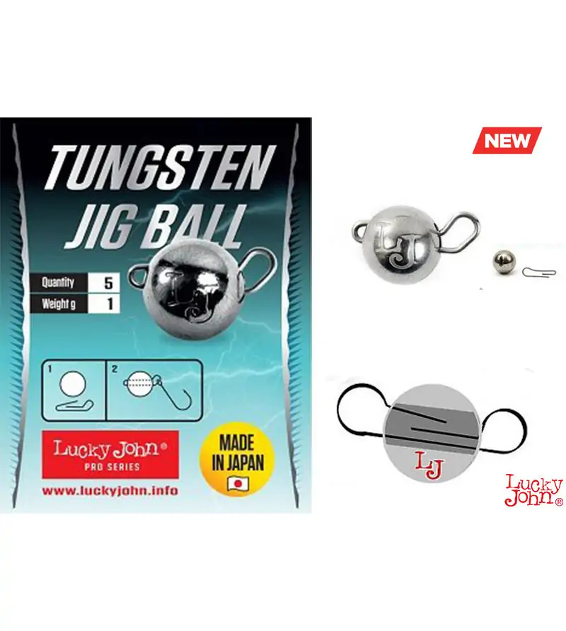 Lucky John TUNGSTEN JIG BALL|Jig Heads & Sinkers