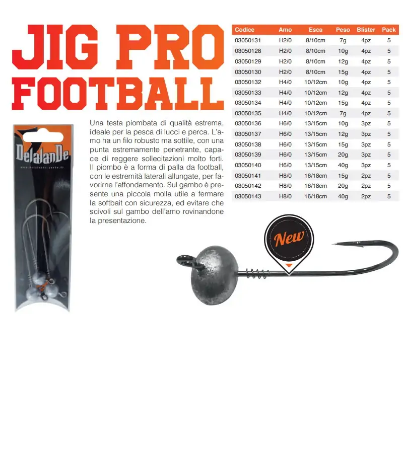 Delalande JIG PRO FOOTBALL|Jig Heads & Sinkers