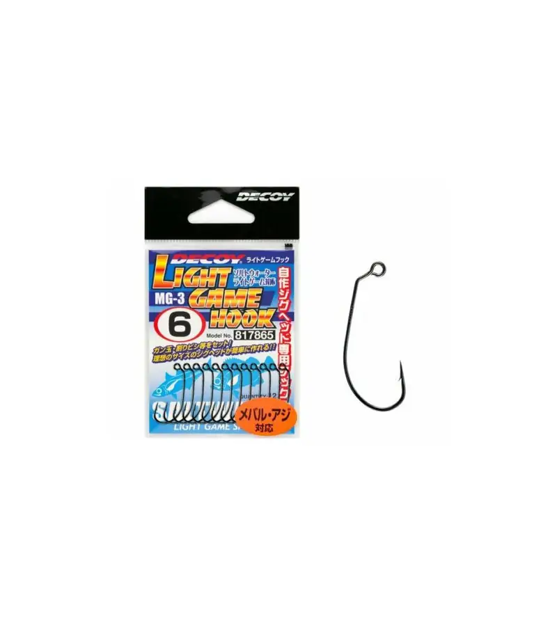 DECOY MG-3 LIGHT GAME HOOK|Eye Hooks