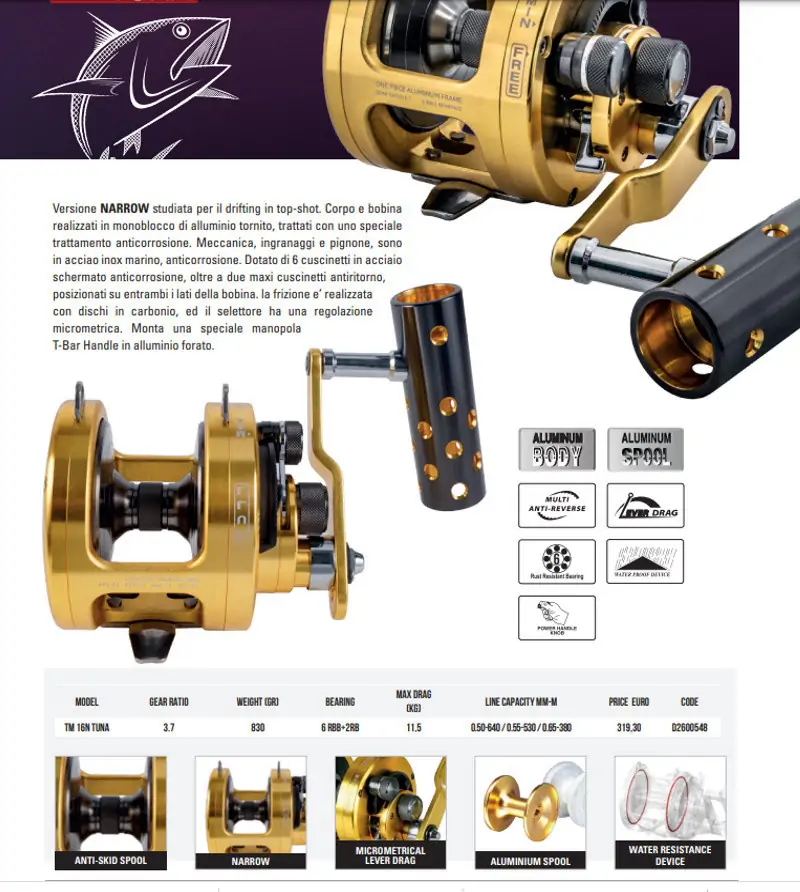 TICA TEAM NARROW|Trolling Reels