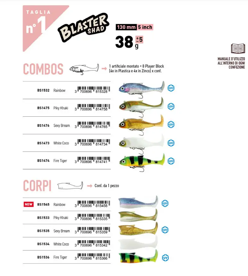 Fiiish Blaster Shad 130|Shad - Coda a Paletta