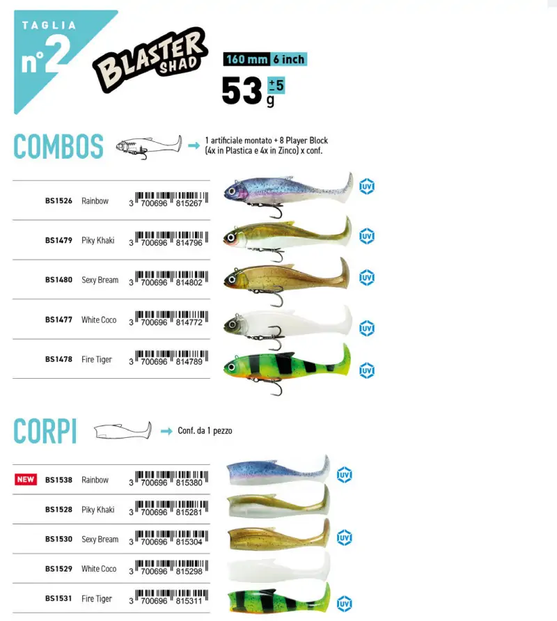 Fiiish Blaster Shad 160|Shad - Coda a Paletta