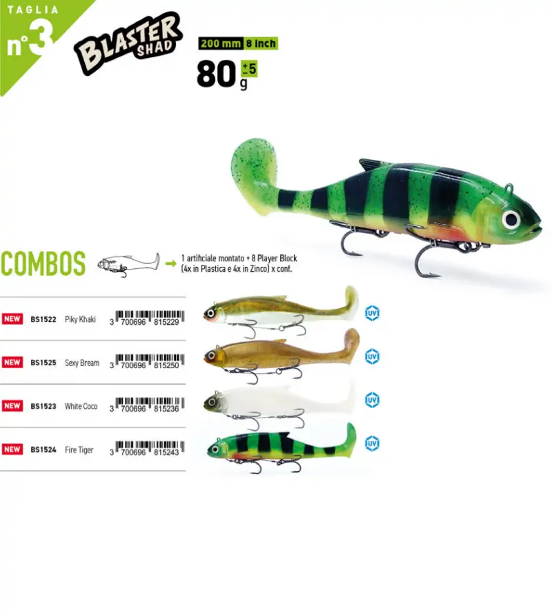 Fiiish Blaster Shad 200|Shad - Coda a Paletta